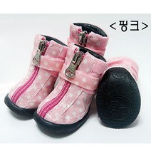 도기스쿨 땡땡이하운드 신발(핑크)/애견신발/애견슈즈, 2호, 2호