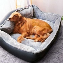 사계절 강아지 방석 대형견 애견 마약방석 사각 매트, (블루)L 길이90x길이70x높이41cm