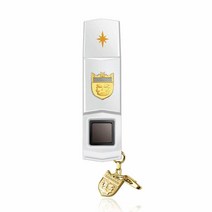 TOPMORE Phecda 지문 인식 USB3.0 플래시 드라이브 지문 ID 보안 플래시 디스크 생체 인식 지문 인식기 메모리 스틱 (16GB 블랙 & 골드), White & Gold_16GB