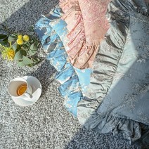 샤일롯 린넨 워싱 프릴 방석 쿠션