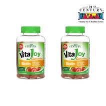 21센추리 비타조이 비오틴 딸기맛 2500mcg 120구미 2통 수용성비타민 비타민B 바이오틴 Biotin Pectin