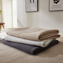 데코그램 순면 줄누빔 싱글 퀸 킹 패밀리 침대패드, 차콜