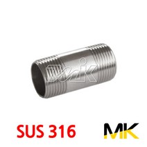 명인코리아 MK 스텐중니플 SUS316L S20 (SML.S) 심레스 심리스 (15421), 1개