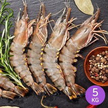 [씨테이블] 블랙타이거 새우 5kg 1박스 특대 대 중 500g x 10팩 왕새우 소금구이 개별냉동 업소용 식당용 도매용, 5kg 대 15마리x10팩