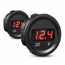 DC 12V LED 디스플레이 Voltmeter 보트 해양 차량 바이크 오토바이 트럭 ATV UTV 자동차 차량용 캠핑카 캐, 02 1PC Red