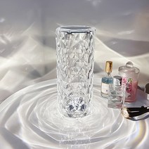 소소 크리스탈 다이아몬드 무드등 인테리어 조명 수유등 감성조명 USB형, 장미 조명(유선), 투명 크리스탈