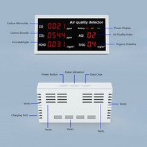 다기능 공기 에어질 모니터. 충전식 실내 기. CO TVOC AQI 5 in 1, 한개옵션0