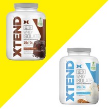 엑스텐드 프로틴 아이솔레이트 유청단백질 초코 바닐라 64서빙 모음, 1개, 옵션2. [2.27kg] 바닐라