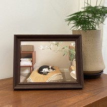 탁상액자 4x6 5x7 가족 사진 원목 액자, 2.CM17초코브라운, 6x8inch