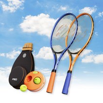 [아이언티샷] 테니스 리턴볼 세트 고급형 1인 트레이닝 셀프 연습 나홀로 솔로 테니스, 오렌지, 1개