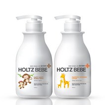 홀츠베베 베이비 아기 유아 거품 목욕 버블 바스 500ml 샴푸 샤워 올인원 + 약산성 베이비 아기 유아 영양 진정 로션 500ml 2종 세트