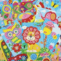 Blackgirl EVA 큐빅 종이 모자이크 아트 만들기 DIY 숫자놀이 스티커 24종, 흰수염고래_$QWF