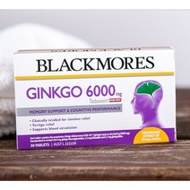 블랙모어스 징코 6000mg 30정 은행나무 추출, 1개