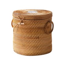 라탄 보이차 보관함 등나무 푸얼차 22cm 수납함 포장 선물 중국차, 단품