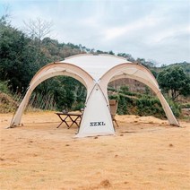 자바라 접이식 소형 5-8 인용 야외 캠핑 돔 텐트 가벼운 럭셔리 라운드 대형 캐노피 천막 퍼걸러, 01 Dome khaki
