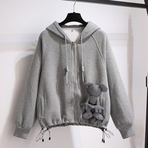 카디건 여자 베어 가디건 소프트 곰돌이 오버핏 베어브릭 데이트 데일리 학생 상의 간절기