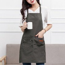 언니 카페 공예 목공 도예 앞치마, 블랙