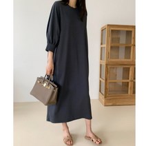 p73 샌드원피스 7부셔링 H라인 코튼쭈리롱원피스 55-77 임부복으로도 좋아요