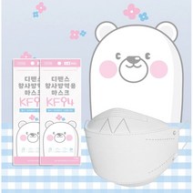 디펜스 황사방역마스크 KF94 소형 화이트 어린이용 100매(5매입포장), 100매