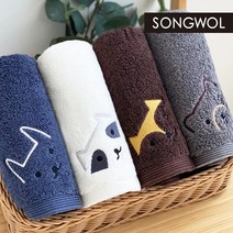 송월타올 빼꼼 190g 수건, 1장, 토끼(네이비)