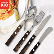 트라몬티나 우드 커트러리 테이블 브런치 포크 스푼 나이프 양식기 카페 레스토랑, 트라몬티나 테이블 스푼(19.4cm)