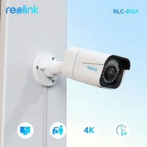 현관 CCTV 샤오미 홈캠 샤오미CCTV Reolink 야외 카메라 4K PoE 인간의/자동차 감지 적외선 야간 투시경 총알 스마트 홈 IP 감시 RLC-810A, 04. 화이트 캠 2개_01. 중국
