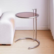 클래시콘 테이블 거실 침대 사이드 협탁 북유럽 인 투명 중세 스테인레스 스틸 유리, 브라운 커피 테이블(들어 올릴 수 있음)