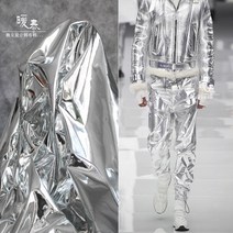 댄스복장 실버 미러 에나멸도포직물 인조가죽 선명한 에나멜 원단 디자이너 배경 스타일링 팬시 소재 2616843146, 실버 미러 에나멸도포직물 (쌀값 반