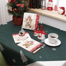크리스마스 테이블 종이 파티 냅킨 20매 티파티 카페용품 선물카드 장식