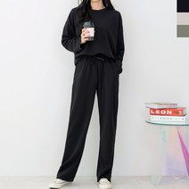GQQ STT221 여자노링클루즈핏일자밴딩상하세트