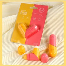 큐트 더블 헤드 러브 립밤 립 케어 모이스처라이징 천연 식물 안티 크래킹 유기농 비타민 E 젤리 립스틱, 한개옵션1, 02 02-SOTSO-1.5g