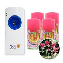 산도깨비 자동분사 방향제 향기속으로 일반형 1개 + 업소용 베르가못향 280ml 4개