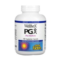 내추럴팩터스 WellBetX PGX 멀베리추출물 180베지캡슐 뽕나무 잎 시체꽃 알긴산나트륨 아모르포팔루스 잔탄검 폴리글리코플렉스 슈퍼 식이섬유 곤약 만난
