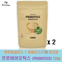 에너데이 모유유산균 가루 분말 락토바실러스 가세리 프로바이오틱스 유산균 17 종 파우더 생유산균 비피더스 불가리쿠스 장내유익균 혼합유산균 장에좋은 유산균제 영양제, 2개, 150g