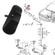 티구안와이퍼 폭스바겐 수입차 발수 자동차 앞 유리 와이퍼 스프레이 노즐 제트 1 개 파사트 B6 B7 골프 5