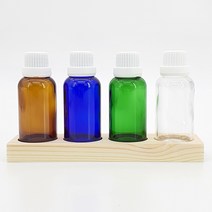 패밀리리빙 갈색 유리 공병 흰색캡 드롭퍼 아로마 오일 화장품 30ml W_드롭퍼30ml_초록