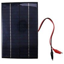 태양광발전 태양열설치 태양열패널 42W 18V 태양 전지 다결정 12V 배터리 충전용 악어 클립 200X130x3mm