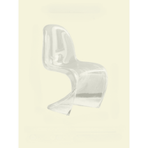 비트라 팬톤 고스트 체어 카페 인테리어 S의자, 투명 화이트