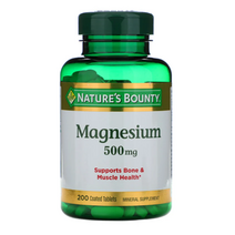 [핫딜][오늘출발][200정] 네이쳐스바운티 고함량 산화 마그네슘 magnesium 500 mg 영양제 보충제, 200정 x 1개