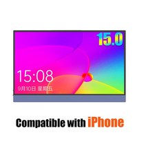 터치 스크린 FHD 15 quot인치 휴대용 모니터 IPS USB HDMI 유형 C 31 디스플레이 게이머 폰 노트북 XBox PS, 01 1080P For iPhone_04 미국 플러그