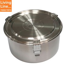 Living 레트로 스텐 밀폐 반찬통 김치통 도시락 반찬용기 냉장고 찬통 실리콘 패킹 [사이즈선택], 3호16cm, [ 1개 ]