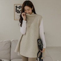 [조아맘] 양두 울 터틀넥 조끼 JV04731