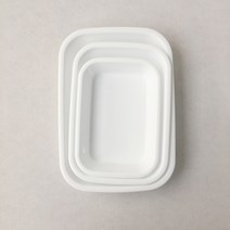 화이트 심플 다용도 트레이 밧드 3size, 화이트 플라스틱 밧드-L 2L