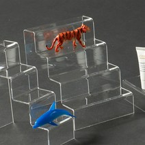 아크릴 4단 계단식 진열대 w100, 1개