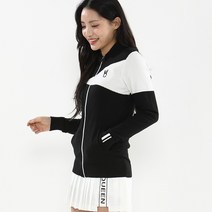 2022 FW 여성 골프웨어 삼각배색 니트 풀집업 가디건