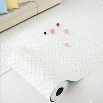 제로벨 PVC 층간소음방지 롤 매트 폭 110cm x 1m 15T 유아 어린이 놀이방매트, 헤링본화이트