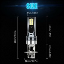 2Pcs H3 LED 자동차 안개 전구 DRL H11 H8 H9 H4 H7 바이크 오토바이 헤드 라이트 램프 9005 운전 전조등 6, 04 H1, 01 3000 천개 황금