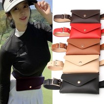 엔템 골프볼주머니 여성골프 힙색 파우치백 가방 골프공케이스, 골프벨트_카멜, 1개