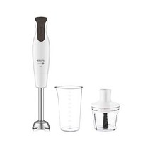 Krups InfinyForce Pro 핸드 블렌더 세트 1200와트 Powelix 라이프 블레이드 HZ95JD 800ml 컵 다지기 거품기 5가지 기능 푸드 프로세서 브러시드 스, 600 W + measuring cup + choppe