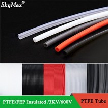 덕트자바라 환풍기 후드 알루미늄 호스 후렉시블 에어컨 배관 PVC 수도 3D 프린터 부품용 PTFE 튜브 파이프 ID 절연 경질 2 6 12 20mm 3KV, Clear, ID 6mm x 8mm OD, 1 meter